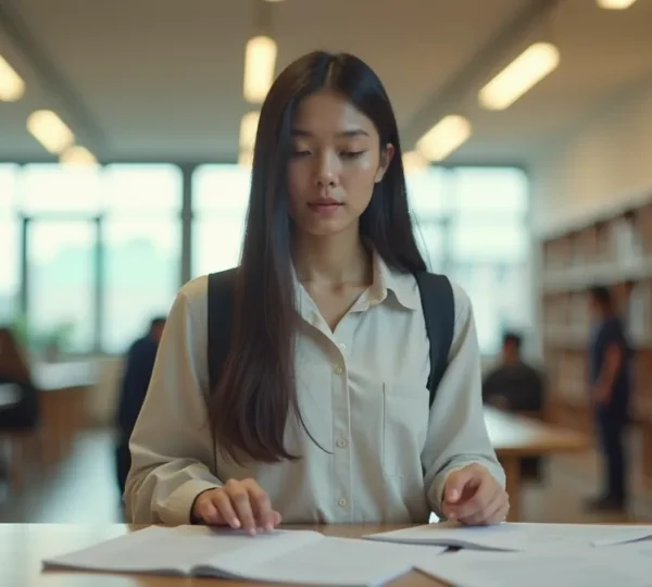 Illustration d'un étudiant face à un choix stratégique entre deux chemins universitaires